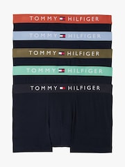 Tommy Hilfiger Black Trunks 5 Pack With Waistband - Image 1 of 5