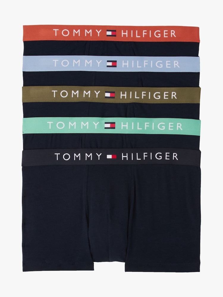 Tommy Hilfiger Black Trunks 5 Pack With Waistband - Image 1 of 5