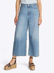 Tommy Hilfiger Blue High Rise Cropped Wide Leg Jeans - Image 1 of 6