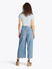 Tommy Hilfiger Blue High Rise Cropped Wide Leg Jeans - Image 3 of 6