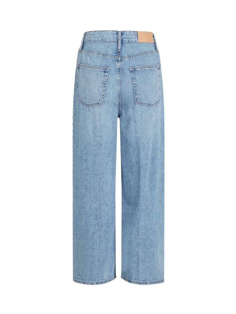 Tommy Hilfiger Blue High Rise Cropped Wide Leg Jeans - Image 6 of 6