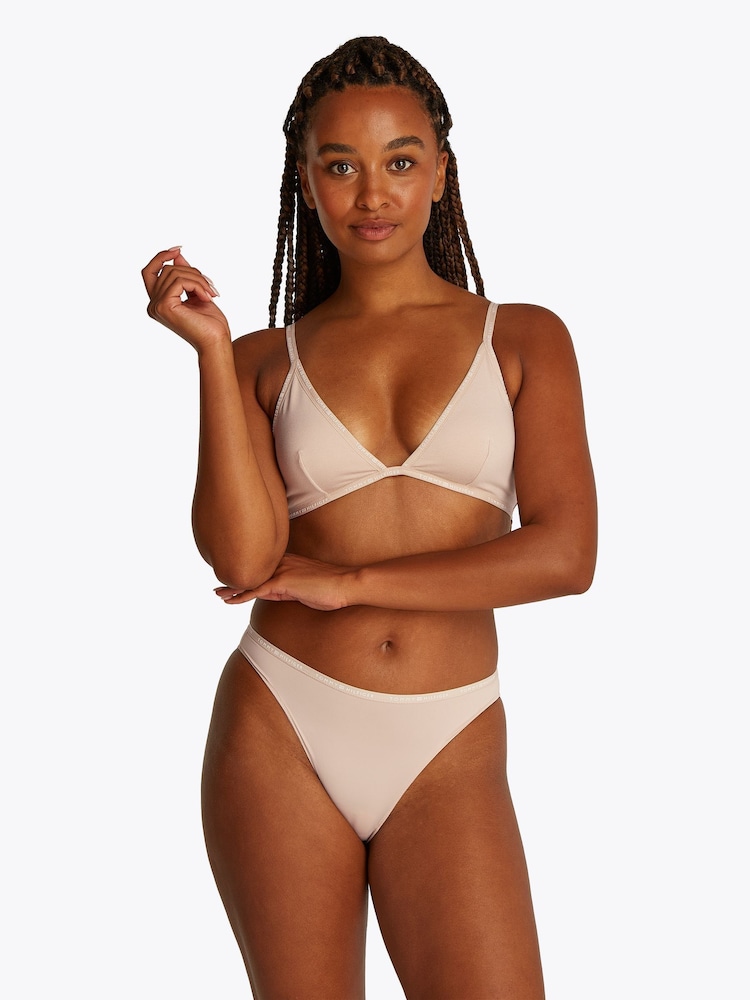 Tommy Hilfiger Cream Triangle Bra - Image 1 of 5