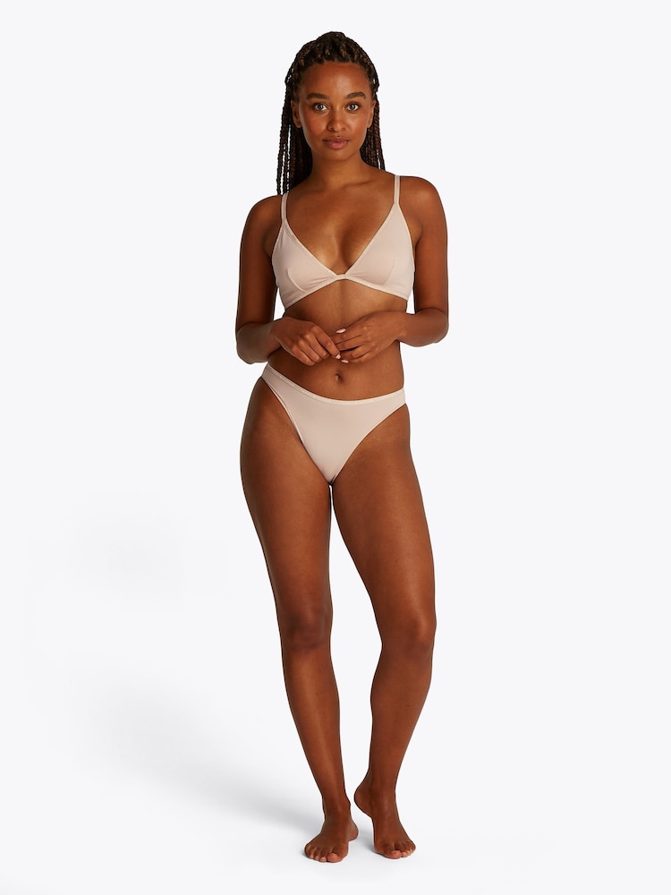Tommy Hilfiger Cream Triangle Bra - Image 2 of 5