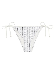 Tommy Hilfiger White Cheeky String Side Tie Bikini Bottoms - Image 4 of 5
