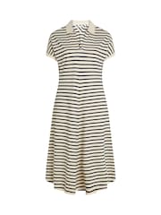 Tommy Hilfiger White Curve Lyocell Open Neck Midi Dress - Image 1 of 2
