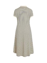Tommy Hilfiger White Curve Lyocell Open Neck Midi Dress - Image 2 of 2