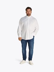 Tommy Hilfiger White Regular Fit Plus Flex Poplin 100% Cotton Shirt - Image 2 of 6