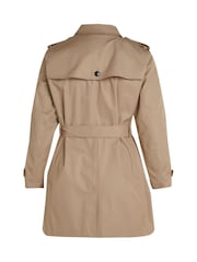 Tommy Hilfiger Brown Cirve Heritage Single Breasted Trench Coat - Image 6 of 6
