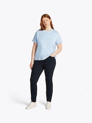 Синий - Tommy Hilfiger футболка из 100% хлопка классического кроя Curve - Изображение 3 из 6