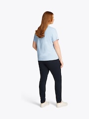 Синий - Tommy Hilfiger футболка из 100% хлопка классического кроя Curve - Изображение 4 из 6