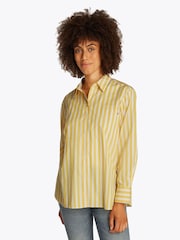 Tommy Hilfiger Yellow Easy Fit Essential 100% Cotton Poplin Shirt - Image 1 of 6