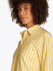 Tommy Hilfiger Yellow Easy Fit Essential 100% Cotton Poplin Shirt - Image 4 of 6