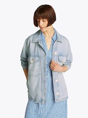 Tommy Hilfiger Oversized Denim Utility Jacket - Image 1 of 6