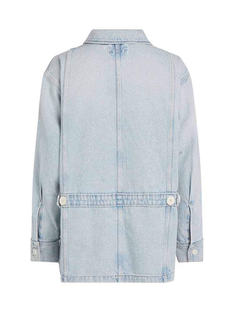 Tommy Hilfiger Oversized Denim Utility Jacket - Image 6 of 6