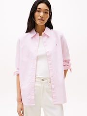 Tommy Hilfiger Pink Relaxed 100% Cotton Oxford Shirt - Image 1 of 4
