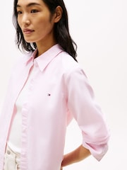 Tommy Hilfiger Pink Relaxed 100% Cotton Oxford Shirt - Image 4 of 4