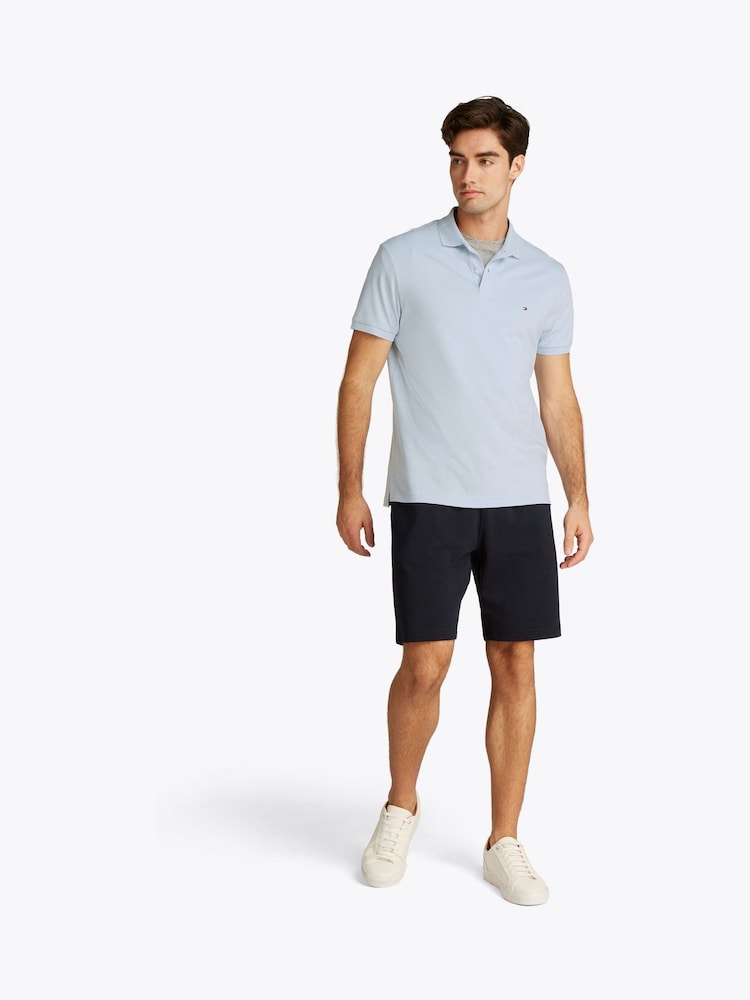 Tommy Hilfiger Blue Regular Fit 100% Cotton Polo Shirt - Image 2 of 6 Tommy Hilfiger Blue Regular Fit 100% Cotton Polo Shirt - Image 2 of 6
