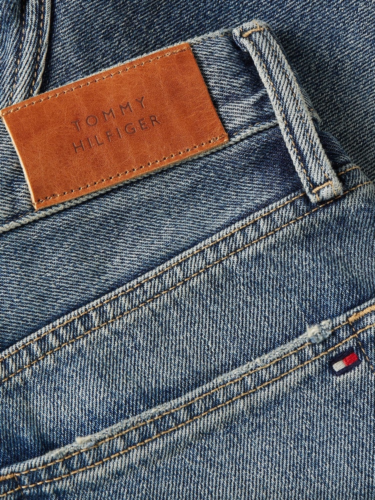 Tommy Hilfiger Blue Denim Mini Flare Shorts - Image 7 of 7