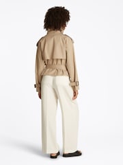 Tommy Hilfiger 100% Cotton Crop Trench Jacket - Изображение 4 из 8