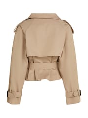 Tommy Hilfiger 100% Cotton Crop Trench Jacket - Изображение 7 из 8