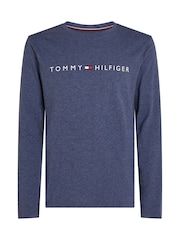 Tommy Hilfiger Blue Long Sleeve Pyjama T-Shirt - Image 5 of 5