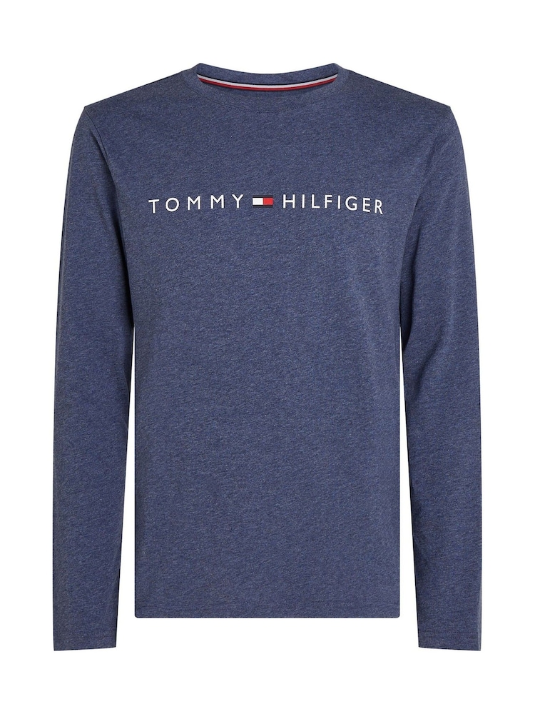 Tommy Hilfiger Blue Long Sleeve Pyjama T-Shirt - Image 5 of 5