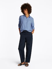 Tommy Hilfiger Blue Easy Fit Essential 100% Cotton Poplin Shirt - Image 2 of 6