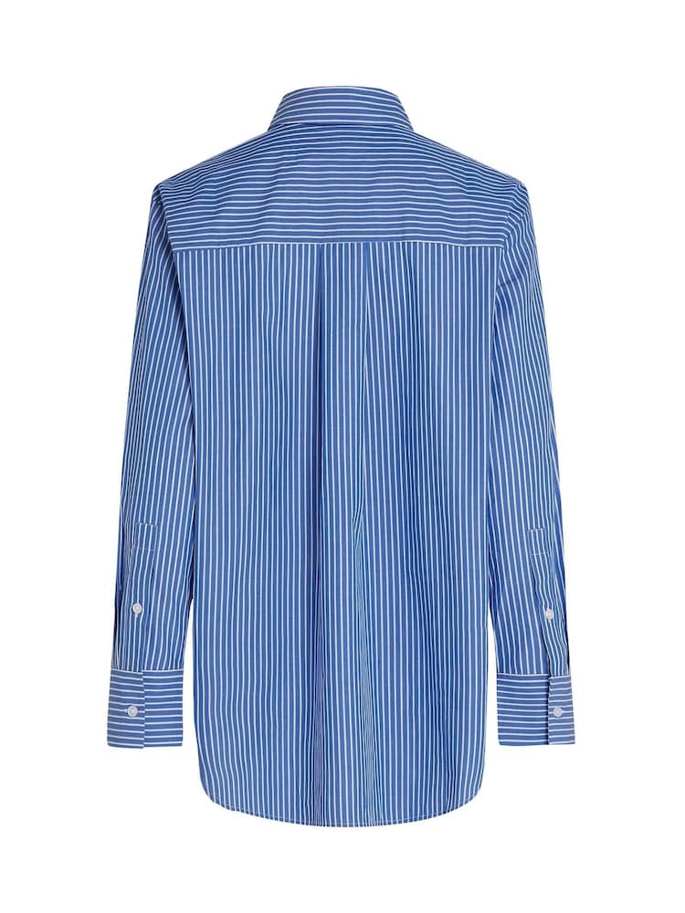 Tommy Hilfiger Blue Easy Fit Essential 100% Cotton Poplin Shirt - Image 6 of 6