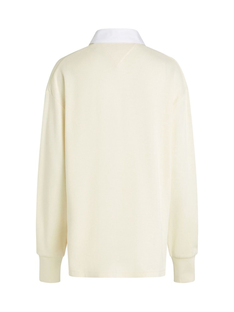 Tommy Hilfiger Nude Relaxed Sail Flag Long Sleeve Polo Shirt - Image 2 of 2