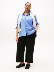 Tommy Hilfiger Black Curve Low Waist Stretch Wide Crop Trousers - Image 2 of 4