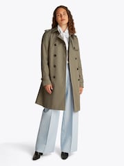 Tommy Hilfiger Brown Slim 100% Cotton Trench Coat - Image 2 of 5