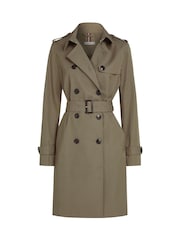 Tommy Hilfiger Brown Slim 100% Cotton Trench Coat - Image 4 of 5
