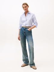 Tommy Hilfiger Blue Relaxed 100% Cotton Oxford Shirt - Image 2 of 5