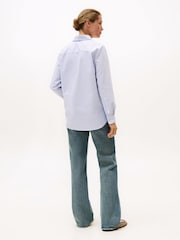 Tommy Hilfiger Blue Relaxed 100% Cotton Oxford Shirt - Image 3 of 5