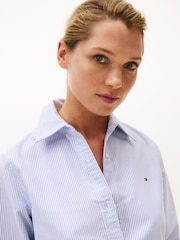 Tommy Hilfiger Blue Relaxed 100% Cotton Oxford Shirt - Image 4 of 5