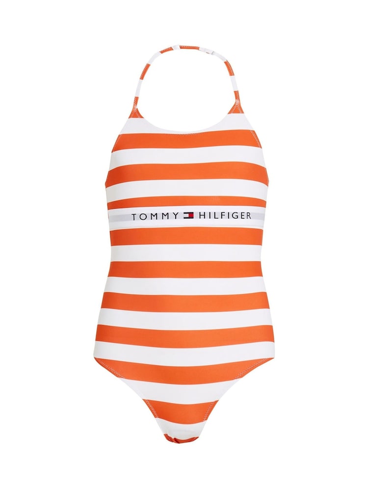 Tommy Hilfiger Orange Halter Neck Swimsuit 1 Piece - Image 1 of 2