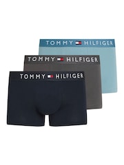 Tommy Hilfiger Blue Trunks 3 Pack - Image 1 of 5