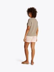 Tommy Hilfiger Natural Pointelle Crochet Crew Neck Short Sleeve Jumper - Image 3 of 6