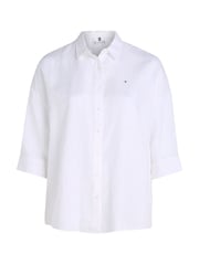 Tommy Hilfiger White Curve Essential 100% Linen Easy Shirt - Image 1 of 2