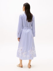 Tommy Hilfiger Blue Broderie Anglaise 100% Cotton Shirt Dress - Image 2 of 7