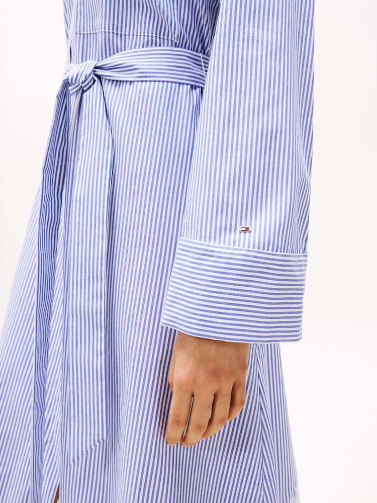Tommy Hilfiger Blue Broderie Anglaise 100% Cotton Shirt Dress - Image 5 of 7