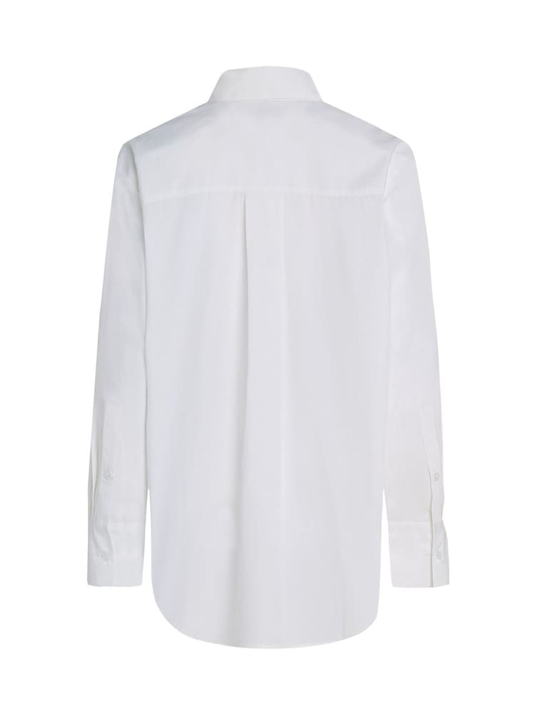 Tommy Hilfiger White Easy Fit Essential 100% Cotton Poplin Shirt - Image 6 of 6