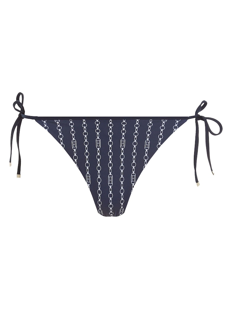 Tommy Hilfiger Blue Cheeky String Side Tie Bikini Bottoms - Image 5 of 5