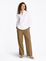 Tommy Hilfiger White Relaxed 100% Cotton Oxford Shirt - Image 2 of 6