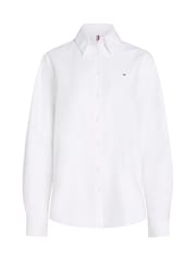 Tommy Hilfiger White Relaxed 100% Cotton Oxford Shirt - Image 5 of 6