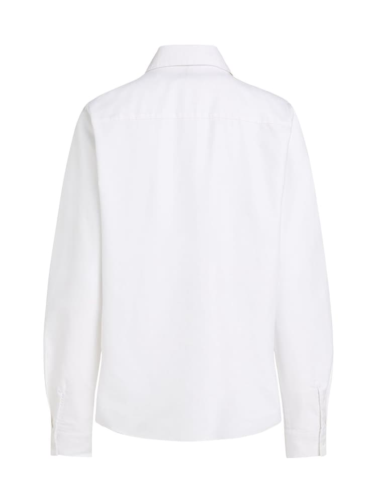 Tommy Hilfiger White Relaxed 100% Cotton Oxford Shirt - Image 6 of 6
