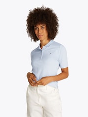 Tommy Hilfiger Blue 1985 Regular Fit Pique Polo Shirt - Image 1 of 6
