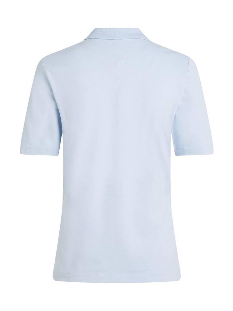 Tommy Hilfiger Blue 1985 Regular Fit Pique Polo Shirt - Image 6 of 6