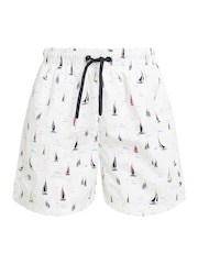 Tommy Hilfiger Natural Medium Drawstring Swim Shorts - Image 1 of 2