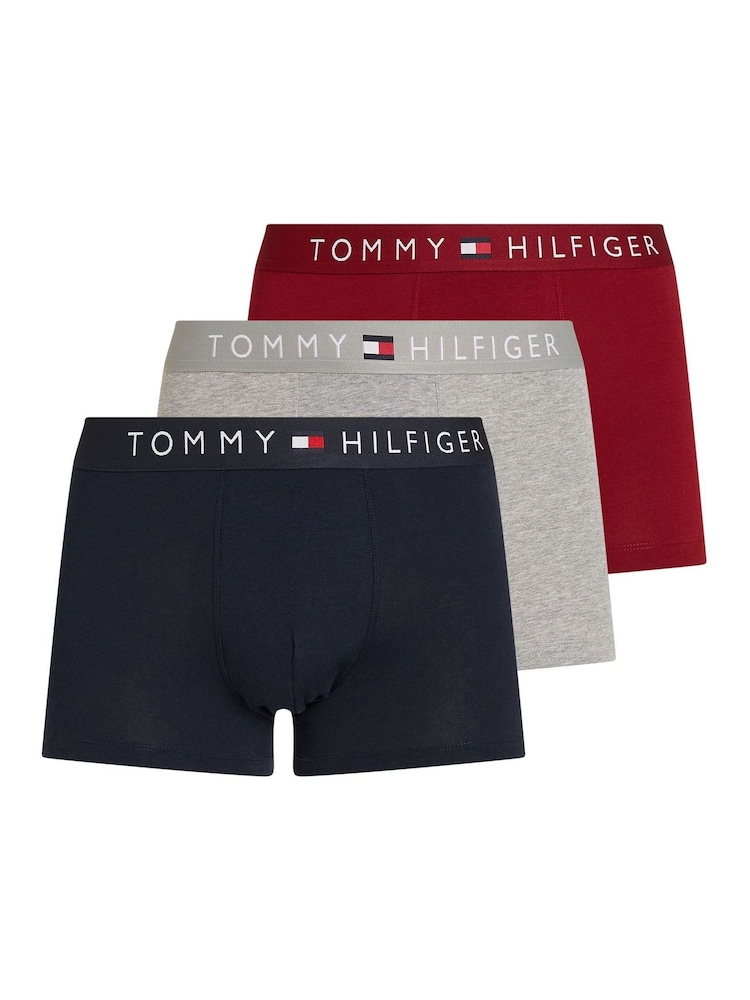 Tommy Hilfiger Blue Trunks 3 Pack - Image 1 of 5